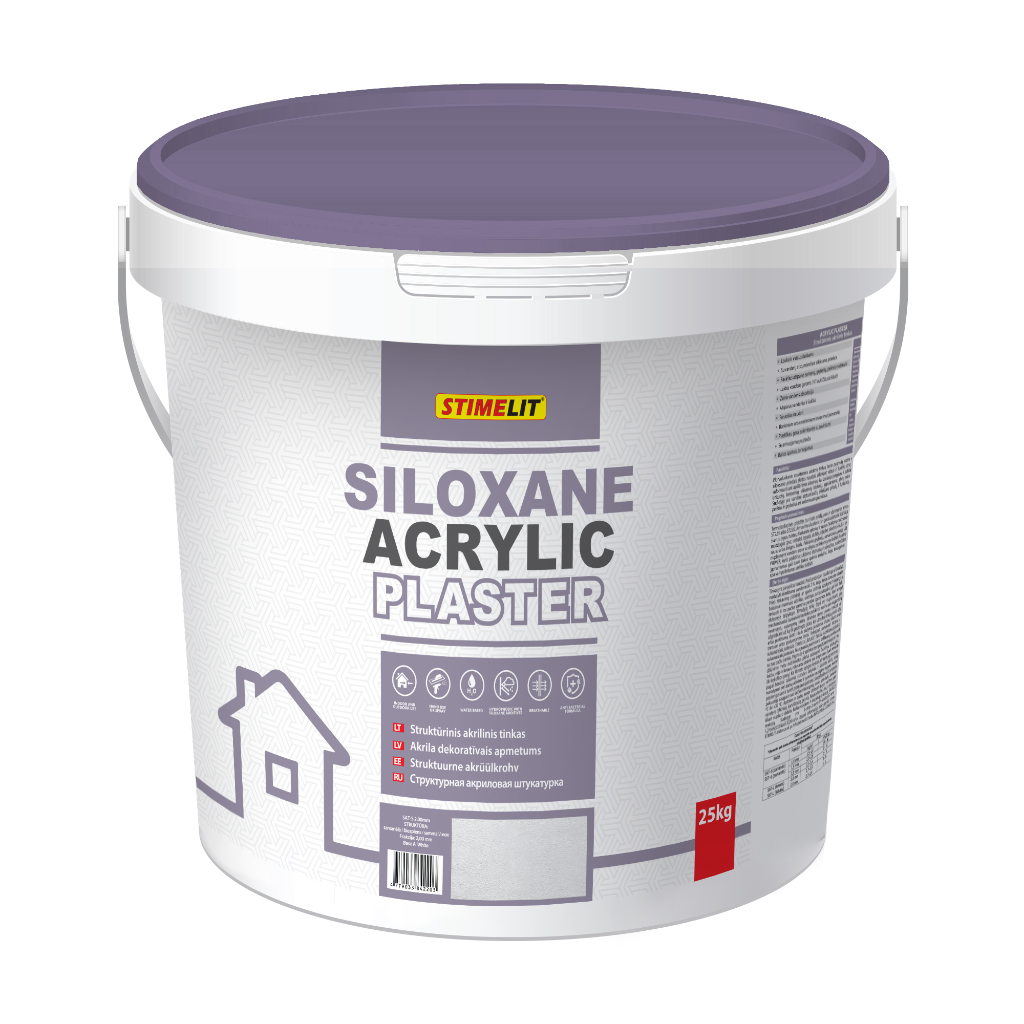 SILOXANE ACRYLIC PLASTER Akrila dekoratīvais apmetums